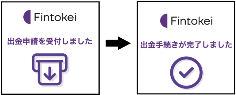 フィントケイ　出金申請